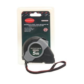 Рулетка 5м*19мм, магнитный зацеп (в блистере) ROCK FORCE фото 1