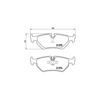 Колодки тормозные задние к-кт brembo P 36 008 фото