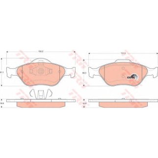 Колодки тормозные передние к-кт TRW GDB1419 фото