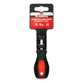 Отвертка Anti-Slip, Ph2x38 мм, CrV, двухкомп. рукоятка MATRIX 12234 фото 5