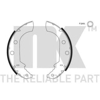 Колодки тормозные барабанные,задние (228,6x42mm) / CITROEN Xsara,ZX,PEUGEOT 306,405 I/II 88~05 фото