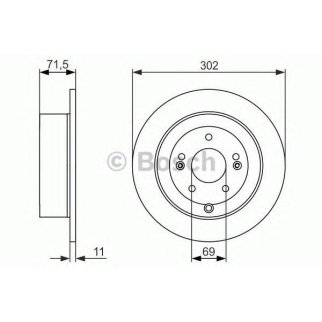 Диск тормозной задний BOSCH 0 986 479 509 фото