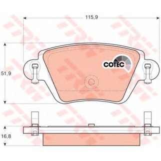 Колодки тормозные задние дисковые к-кт TRW GDB1525 фото