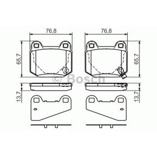 Колодки тормозные к-кт BOSCH 0 986 494 229 фото