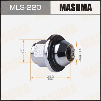 Гайка крепления колеса NISSAN PATHFINDER/NAVARA 05- M12x1.25x34.5/S21 фото