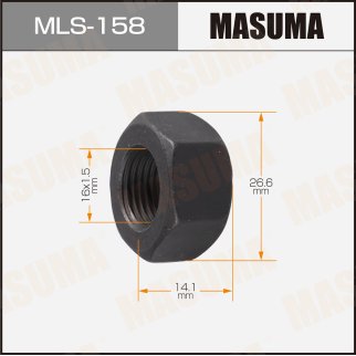 MLS158_гайка колесная! M16x1.5, под ключ 27мм фото