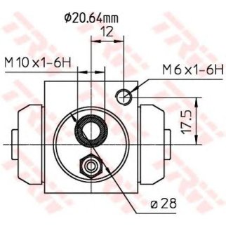 Цилиндр тормозной TRW BWF309 фото