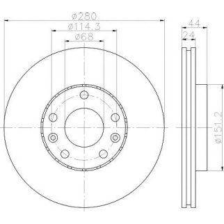 Диск тормозной передний вентилируемый TEXTAR 92195505 фото