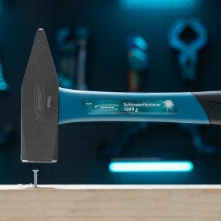 Молоток 1000г квадратный боек, фибергласовая обрезиненная рукоятка GROSS фото 5