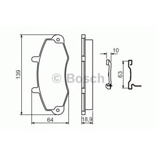 Колодки тормозные передние к-кт BOSCH 0 986 494 292 фото