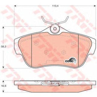 Колодки тормозные задние дисковые к-кт TRW GDB1740 фото