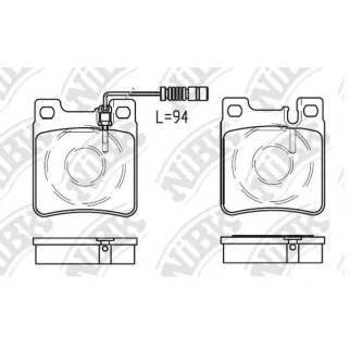 Колодки тормозные к-кт NiBK PN0030W фото