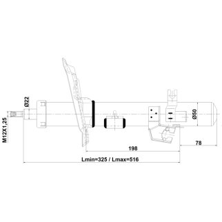 Амортизатор передний FEBEST 02110-004FL фото 2