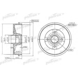Барабан тормозной PATRON PDR1347 фото