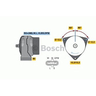 Генератор BOSCH 0 986 048 100 фото