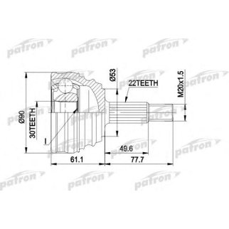 Шрус привода PATRON PCV1009 фото