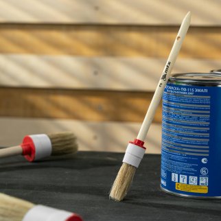 Кисть круглая № 2 (20 мм), натуральная щетина, деревянная ручка MATRIX фото 7