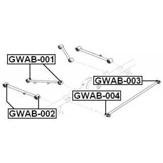 Сайлентблок подвески FEBEST GWAB-001 фото 2