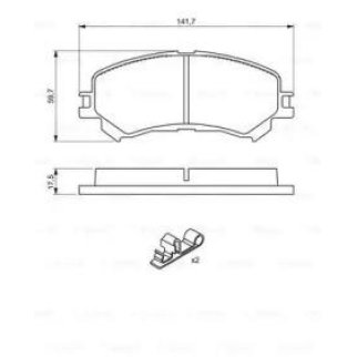 Колодки тормозные передние к-кт BOSCH 0 986 494 720 фото