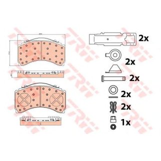 Колодки тормозные задние дисковые к-кт TRW GDB5110 фото