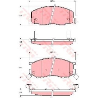 Колодки тормозные передние к-кт TRW GDB3157 фото