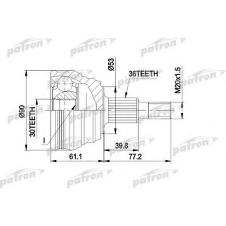 Шрус привода PATRON PCV1189 фото