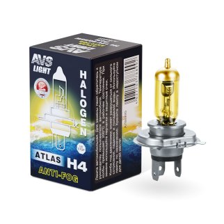 Галогенная лампа AVS/ATLAS ANTI-FOG/BOX желтый H4.12V.60/55W.коробка 1шт., шт фото