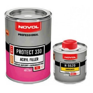 Грунт NOVOL PROTECT 330 TRIO 5+1 акрил. Серый 1л.+отверд.0,2л фото