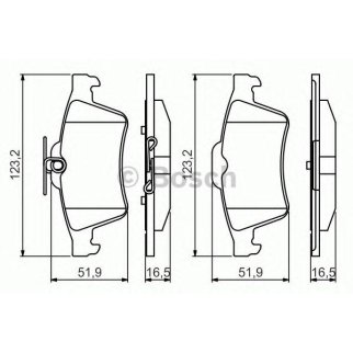 Колодки тормозные задние дисковые к-кт BOSCH 0 986 495 216 фото