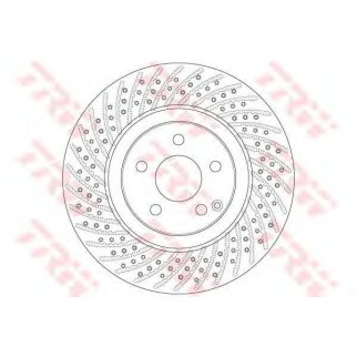 Диск тормозной передний вентилируемый TRW DF6433S фото