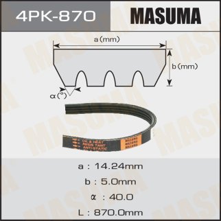 Ремень ручейковый Masuma 4PK-870 фото