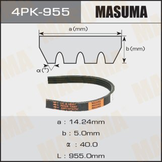 Ремень ручейковый Masuma 4PK-955 фото