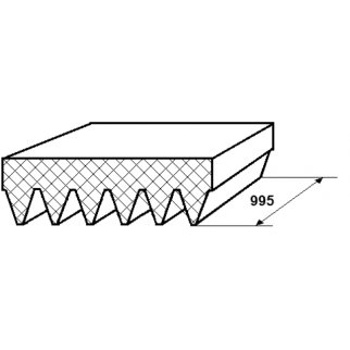 Ремень поликлиновой 6 клинов фото 2
