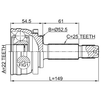 Шрус наружный 22x55.3x25 фото 2
