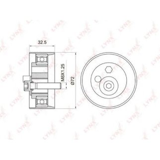Ролик ГРМ LYNXauto PB1010 фото
