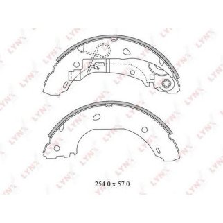 Колодки барабанные к-кт LYNXauto BS-2800 фото