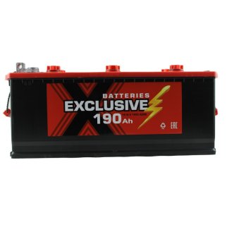 Аккумуляторная батарея Exclusive 6СТ190 (справа+) болт 524х239х223 Казахстан (ETN-690 033 120) фото 1