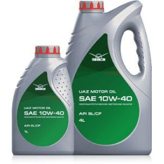 Масло моторное UAZ ЛУКОЙЛ SL/CF 10W40 п/синт.4л упаковка (ОАО УАЗ) фото