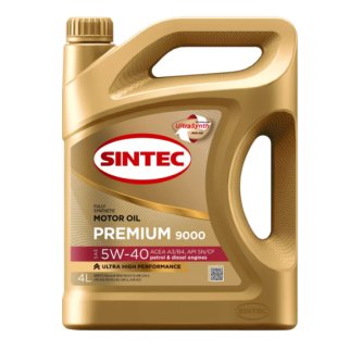 Масло моторное SINTEC PREMIUM 9000 5W40 A3/B4 SN/CF синт. 4л фото 1