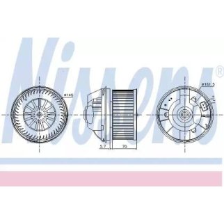 Вентилятор отопителя (Моторчик отопителя) Nissens 87245 фото