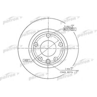 Диск тормозной PATRON PBD1593 фото