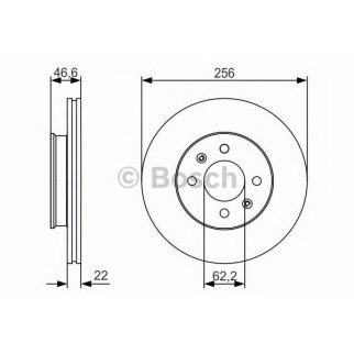 Диск тормозной передний вентилируемый BOSCH 0 986 479 R77 фото