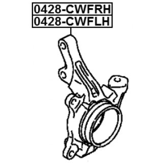 Кулак поворотный передний левый FEBEST 0428-CWFLH фото 2