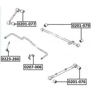 Сайлентблок ASVA 0201-077 фото