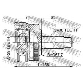 ШРУС наружный FEBEST 2910-RRIIIR фото