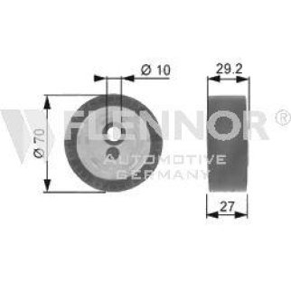 Ролик-натяжитель ручейкового ремня FLENNOR FS22902 фото