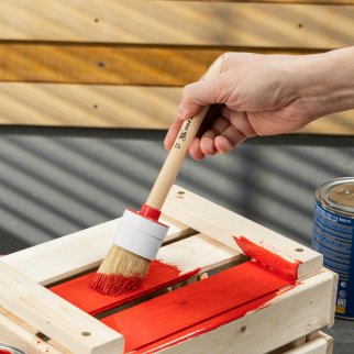 Кисть круглая № 12 (45 мм), натуральная щетина, деревянная ручка MATRIX фото 8