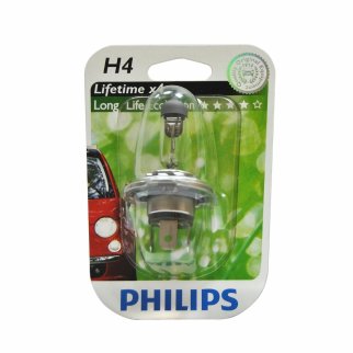 Лампа 12V H4 55W PHILIPS LongLife EcoVision 1 шт. блистер 12342LLECOB1 фото
