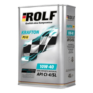 Масло моторное ROLF KRAFTON P5 U Diesel 10W40 CI-4/SL п/синт. 4л фото
