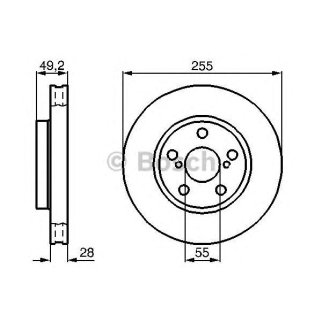 Диск тормозной передн TOYOTA: CARINA E (_T19_) 1.6 (AT190)/1.6 16V/1.6 GLI (AT190)/1.8 (AT191)/2.0 D (CT190)/2.0 TD (CT190) 92-97, CARINA E Sportswagon (_T19_) 1.6/1 фото